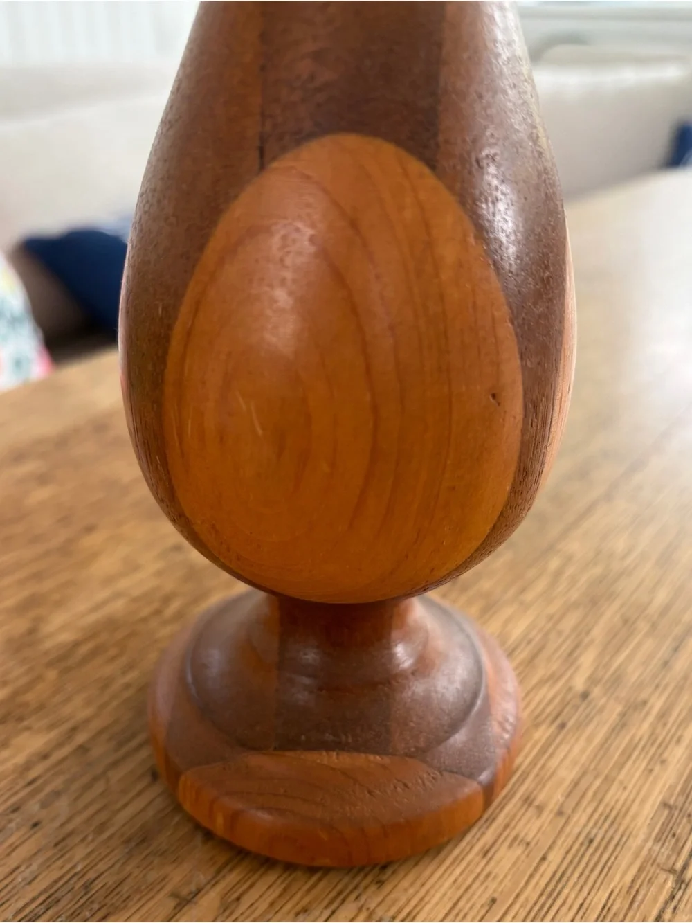 Source Unknown Two-Tone Wooden Candle Holder in Brown